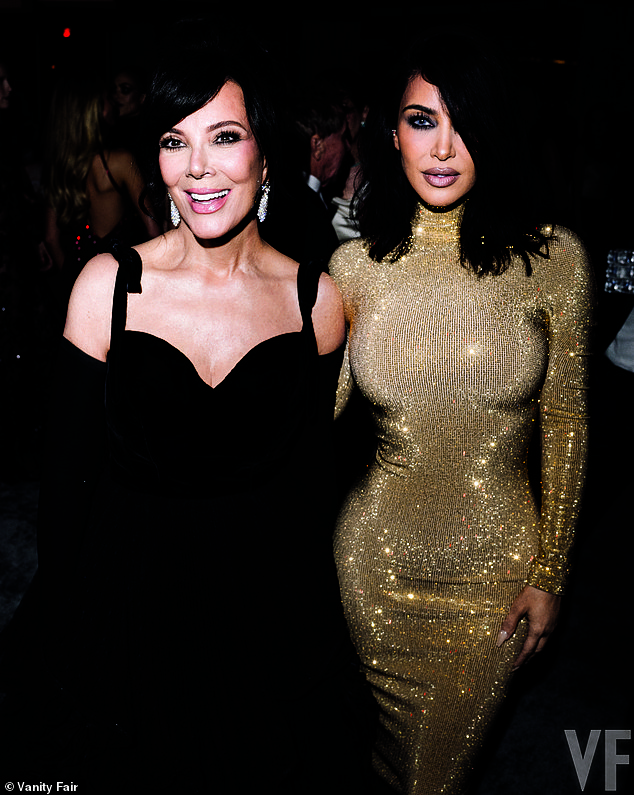 Kris Jenner and Kim Kardashian stunned side-by-side at the bash