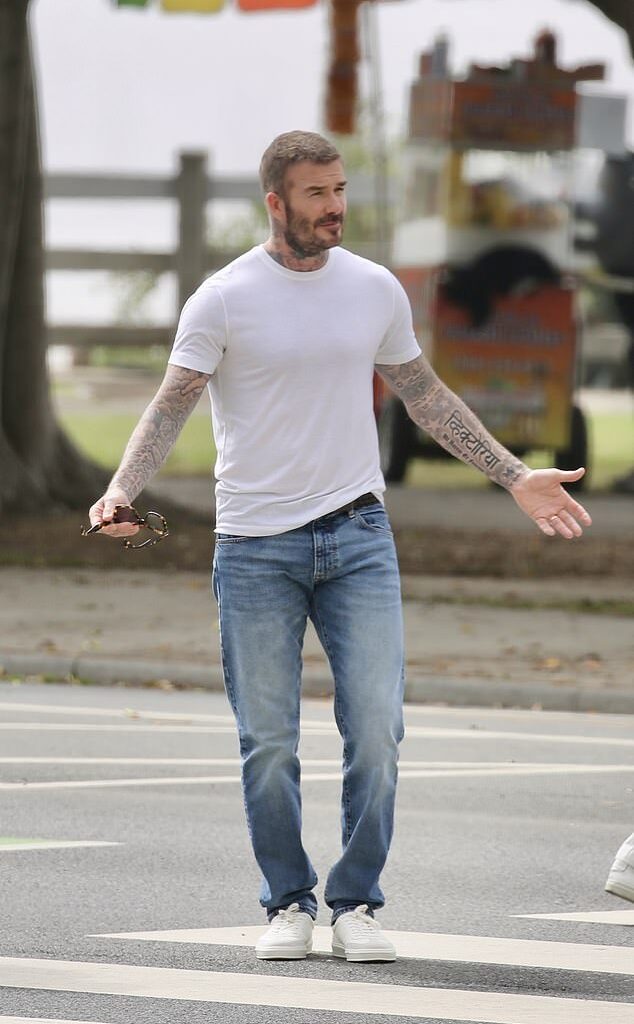 On Monday David Beckham's dream almost became a reality as he and son Brooklyn narrowly missed coming face-to-face amid their feud twice at the five-star Beverly Hills hotel