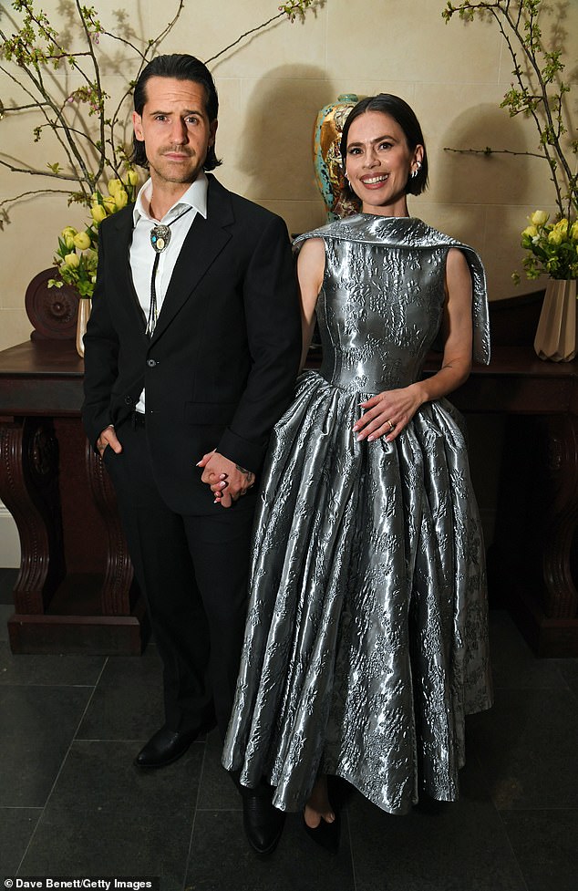 Also in attendance was Hayley Atwell , who was honoured for her role in Much Ado About Nothing, as she made a rare public appearance with fiancé Ned Wolfgang Kelly