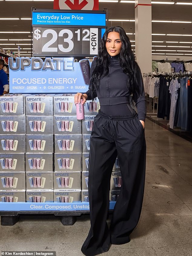 For her photoshoot, she was in full glam with her hair done and modeling casual loungewear, presumably from her clothing brand Skims