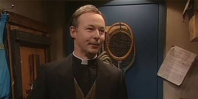 The actor played Father Austin Purcell in the 1995-1995 comedy series (pictured) and also made appearances in Casualty, Emmerdale and Doctors