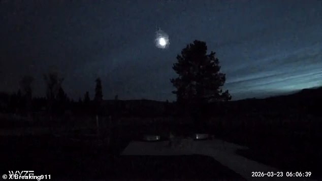 According to NASA Space Alerts, the meteor was first spotted over Chowchilla on Sunday night, traveling at about 35,000 mph