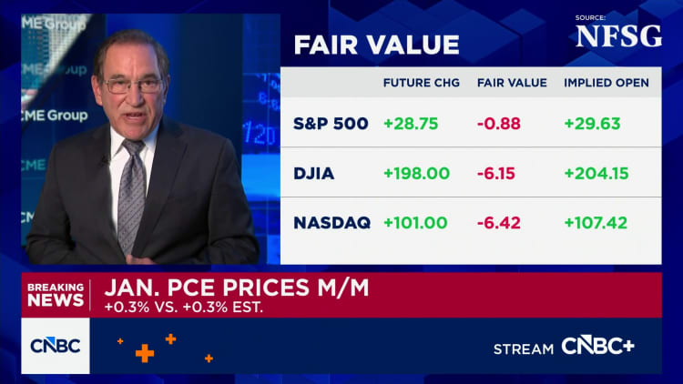 Fourth-quarter GDP revised down to just 0.7% growth; January core inflation was 3.1%