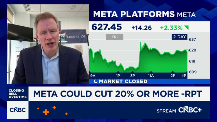 Would be surprised in Meta workforce cuts are as big as reported, says Evercore ISI's Mark Mahaney