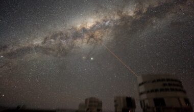 The stars of the Milky Way captured above Paranal, Chile on 21 July 2007, taken by ESO astronomer Yuri Beletsky (Credit : ESO/Y. Beletsky)