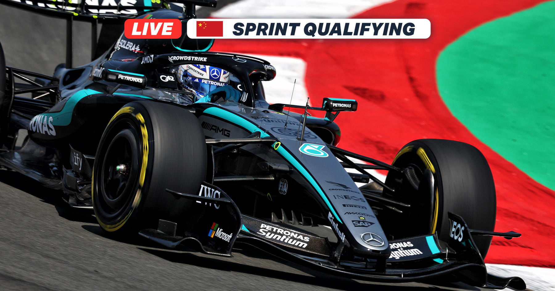 LIVE: Reaction as Russell roars to stunning Shanghai Sprint pole; Verstappen only eighth