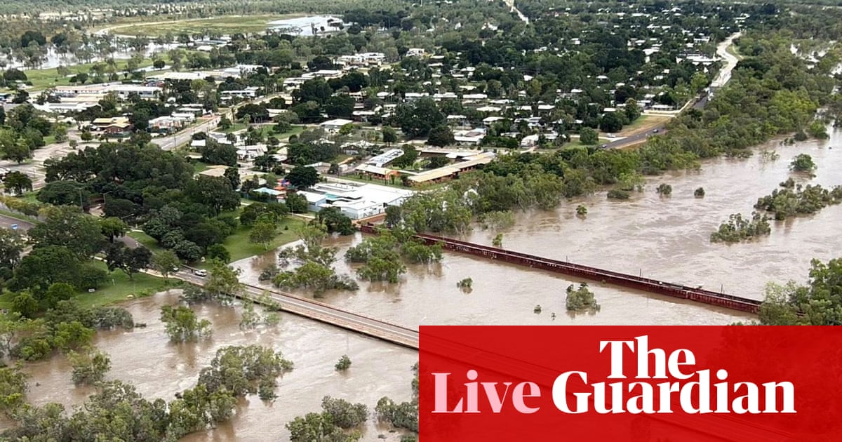 Australia news live: entire town of Daly River evacuated with flood waters to rise as NT residents warned ‘crocs absolutely everywhere’ | Victoria
