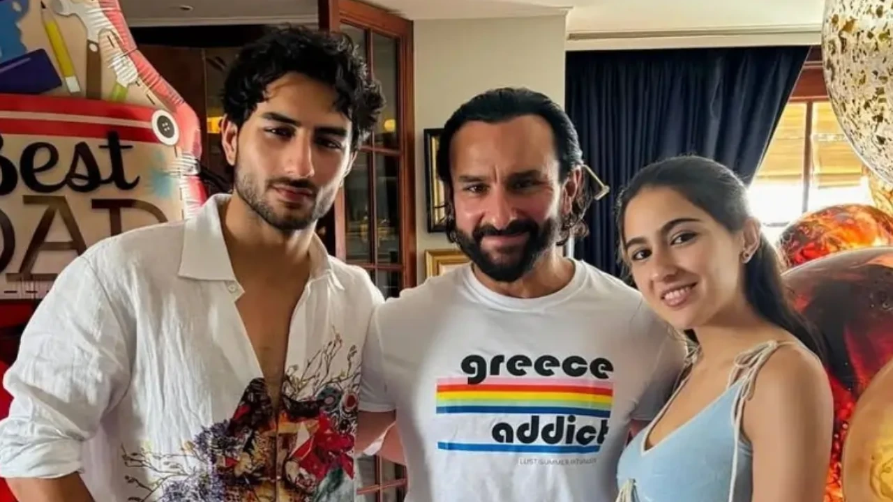 Ibrahim, Saif, Sara: courtesy of Ibrahim Ali Khan's Instagram
