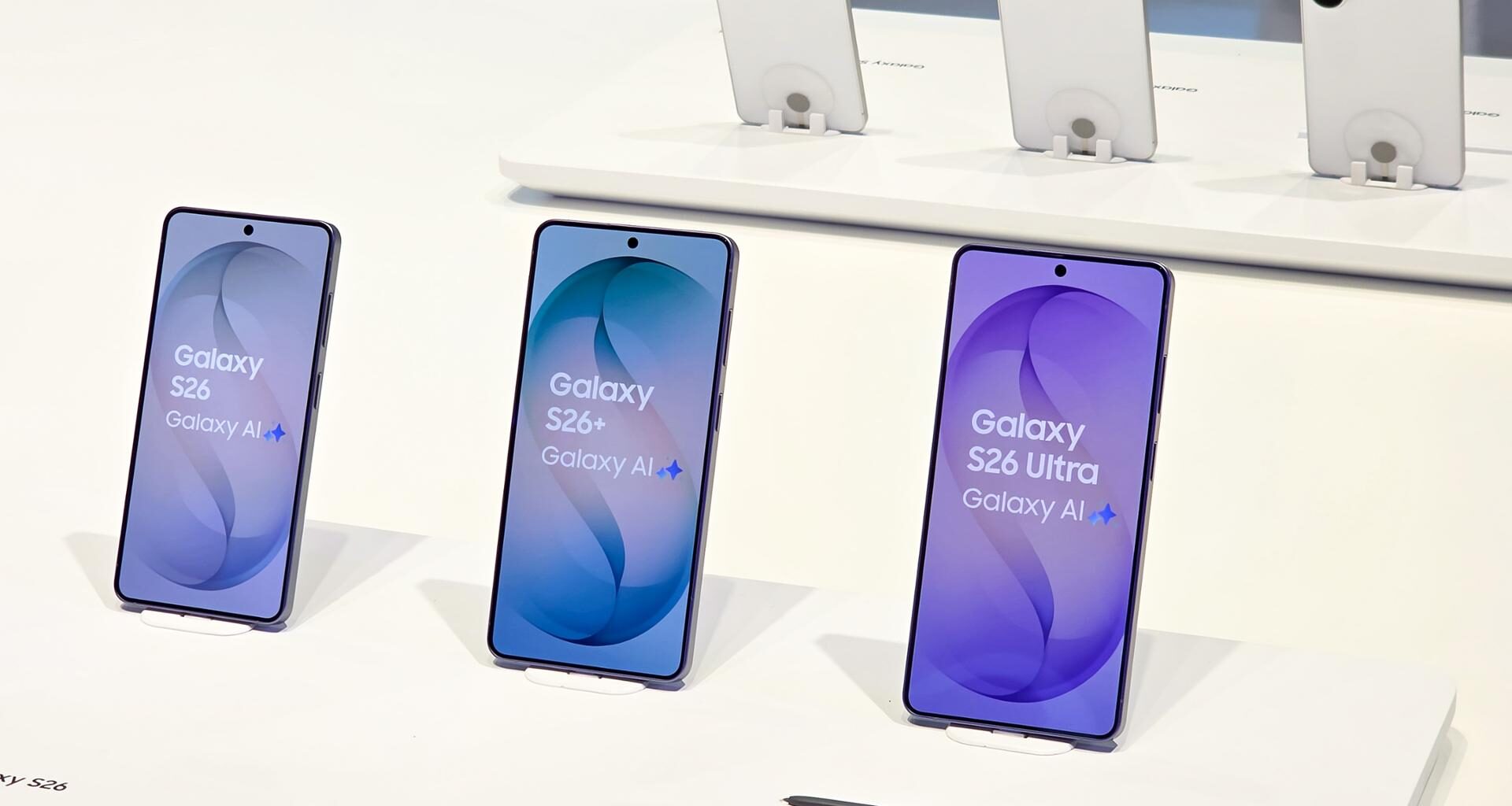 The three new Galaxy phones are displayed / Courtesy of Samsung Electronics