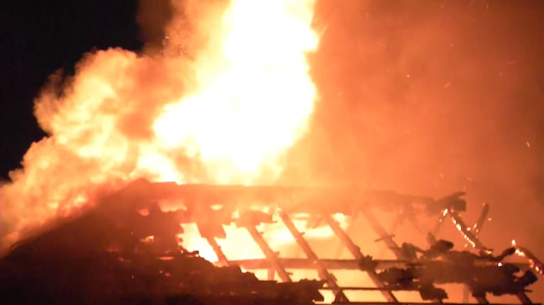 A house fire in Auckland's Panmure 