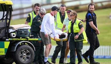 Zimbabwean batter hit by bouncer taken to hospital