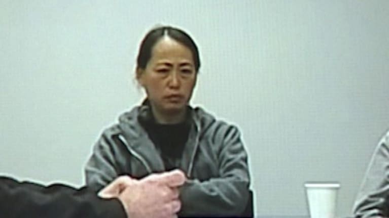 Xin Li being interviewed.