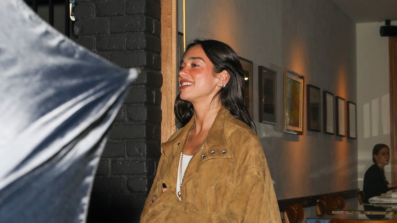 Dua Lipa’s Sheer-Meets-Suede Look Is the Perfect Spring Outfit Formula