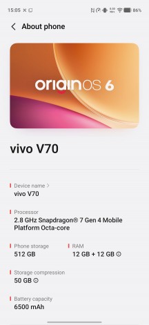 OriginOS 6 - Vivo V70 review