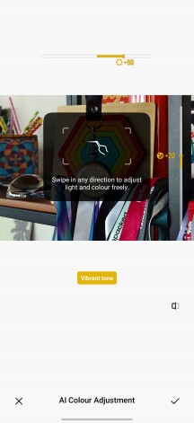 AI Color Adjustment - Vivo V70 review