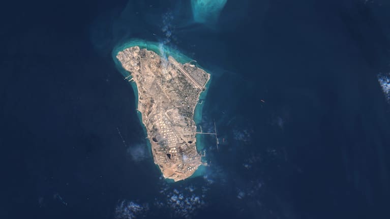 Iran's Kharg Island, located in the Persian Gulf off the coast of Iran.