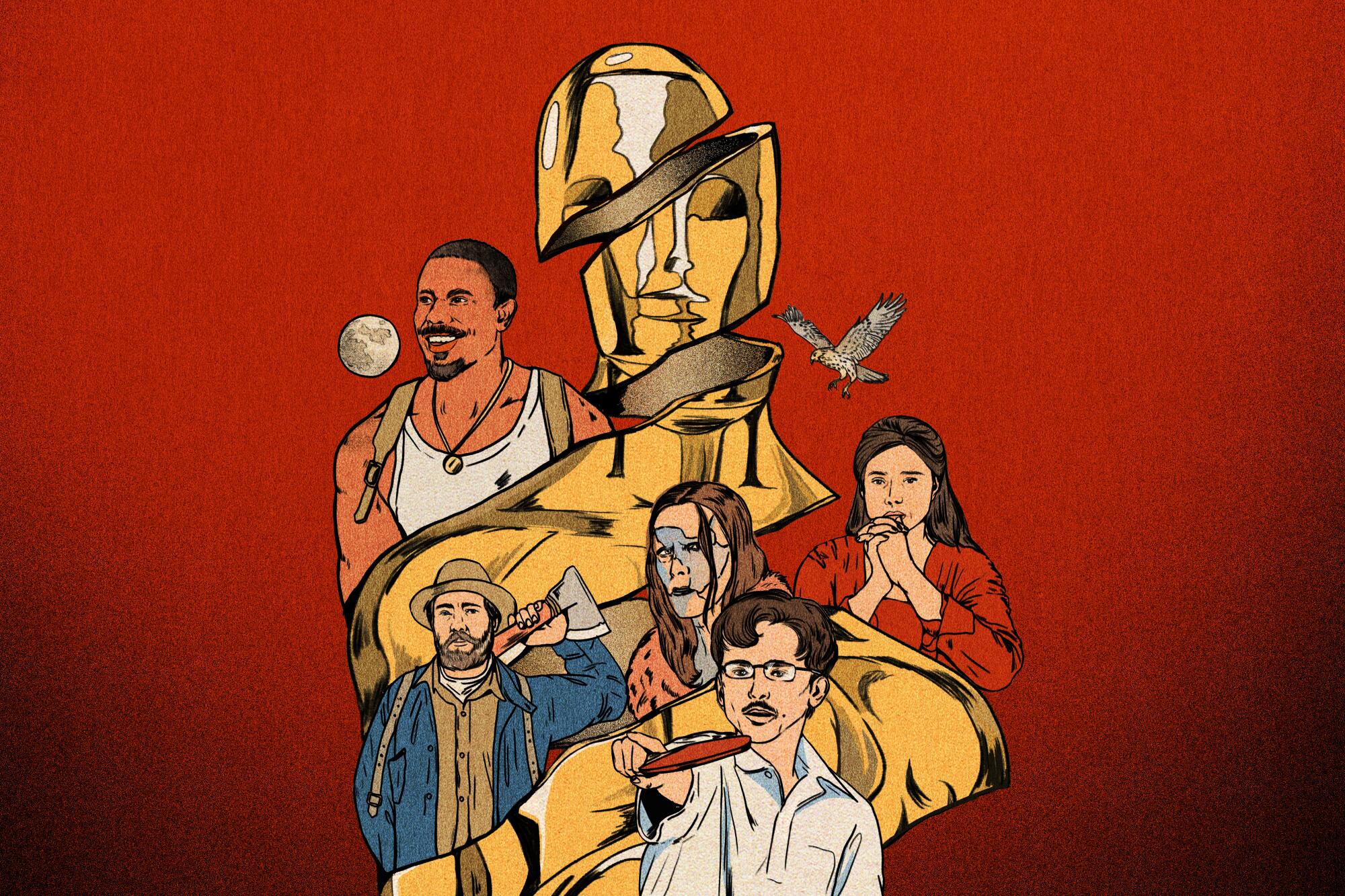 Oscar best picture nominees illo