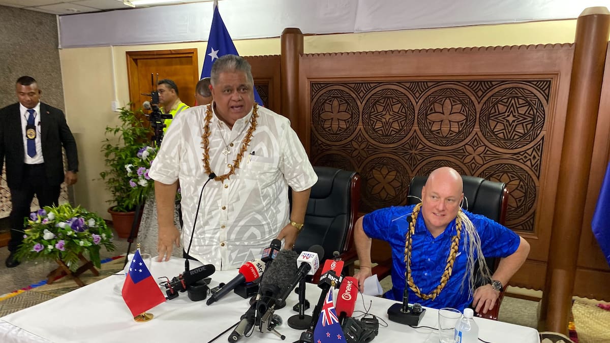 Samoa Prime Minister says he asked Sir Michael Jones to calm Christopher Luxon’s nerves over matai ceremony
