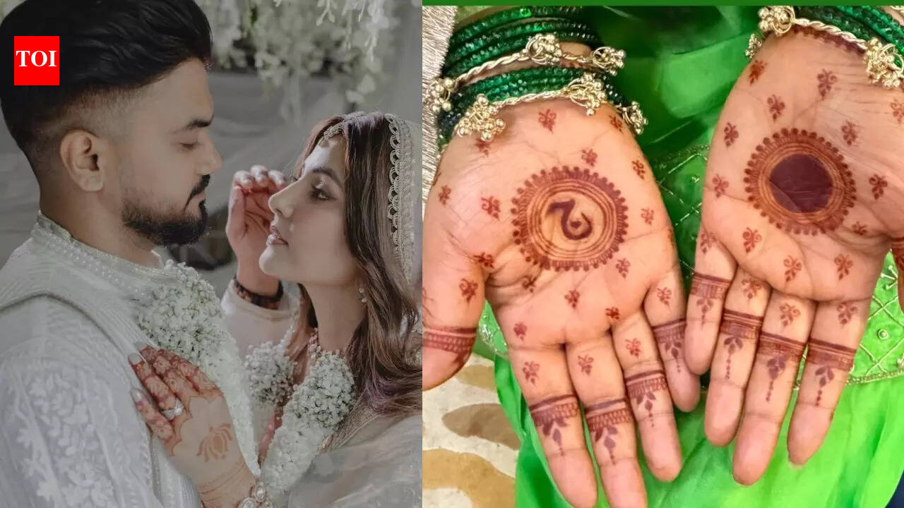 Hina Khan gets husband Rocky Jaiswal’s name written in her mehendi ahead of first Eid post marriage |