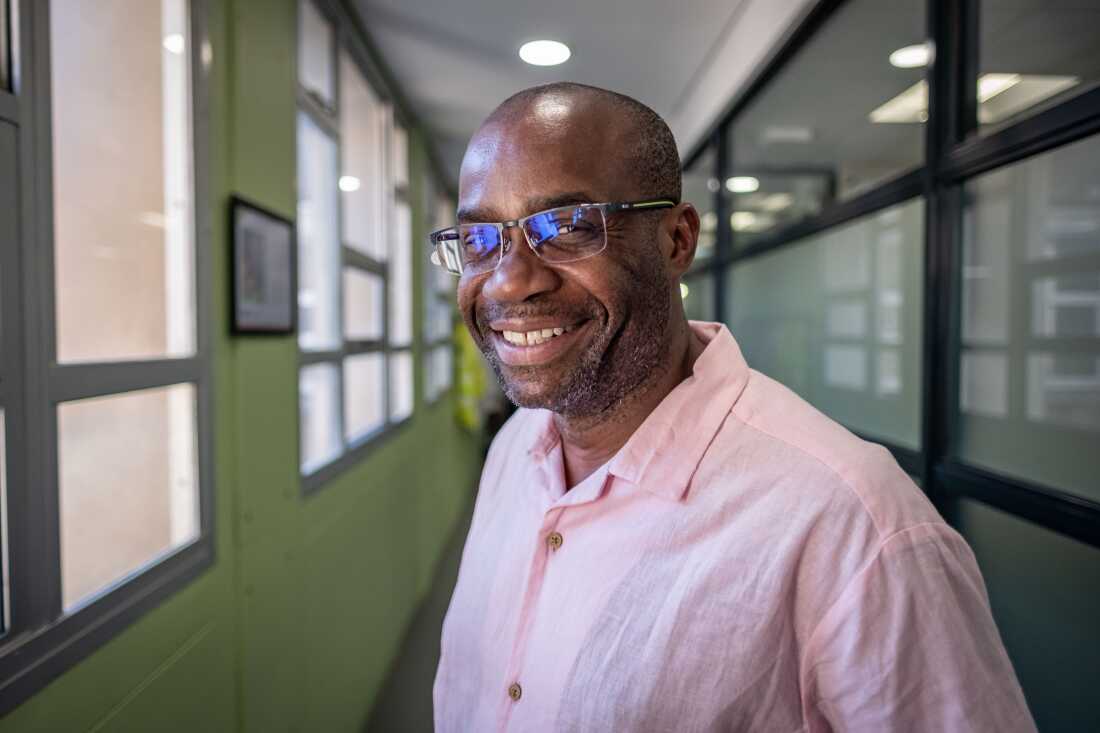 Professor Kelly Chibale at his offices in the University of Cape Town. Chibale is leading a team of researchers looking to develop drugs for a range of serious diseases.