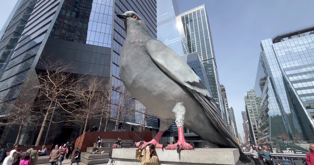 NYC says goodbye to 17-foot pigeon statue on the High Line