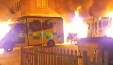 Ambulances set ablaze in suspected antisemitic hate crime in London