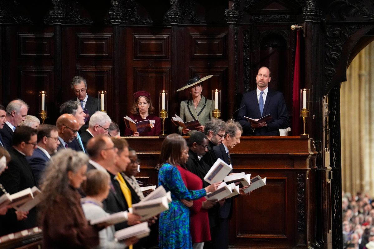 The couple had no active role in today's ceremony 