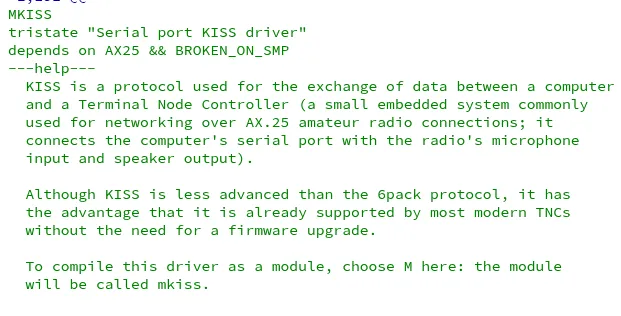 MKISS Kconfig