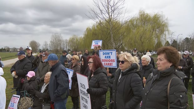 Hundreds rally in Delta over delay of seniors' long-term care home