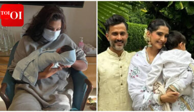 Rhea Kapoor shares first glimpse of Sonam Kapoor, Anand Ahuja’s newborn baby boy; Anil Kapoor, Sonakshi Sinha, Farah Khan react |