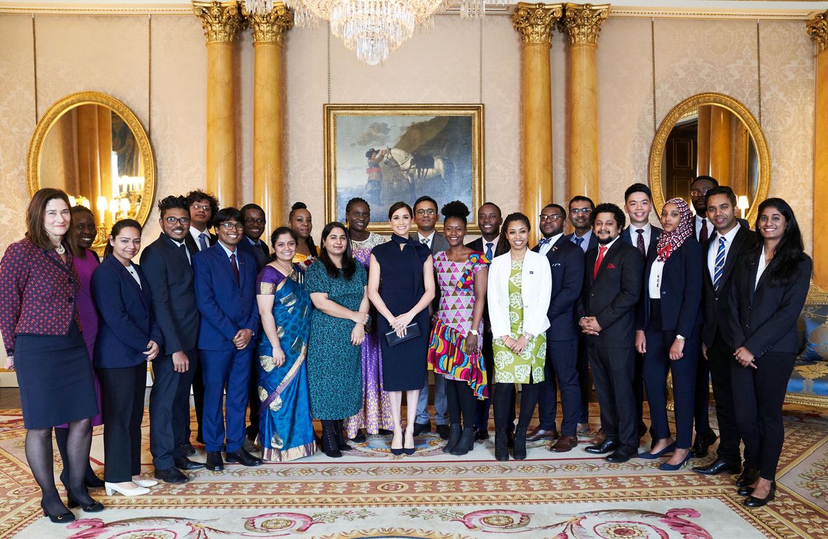 The Duchess met scholars from 11 countries as her final solo royal engagement in 2020