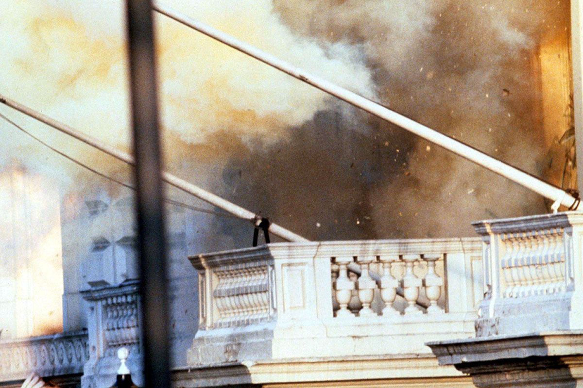 The SAS going into the Iranian embassy in 1980