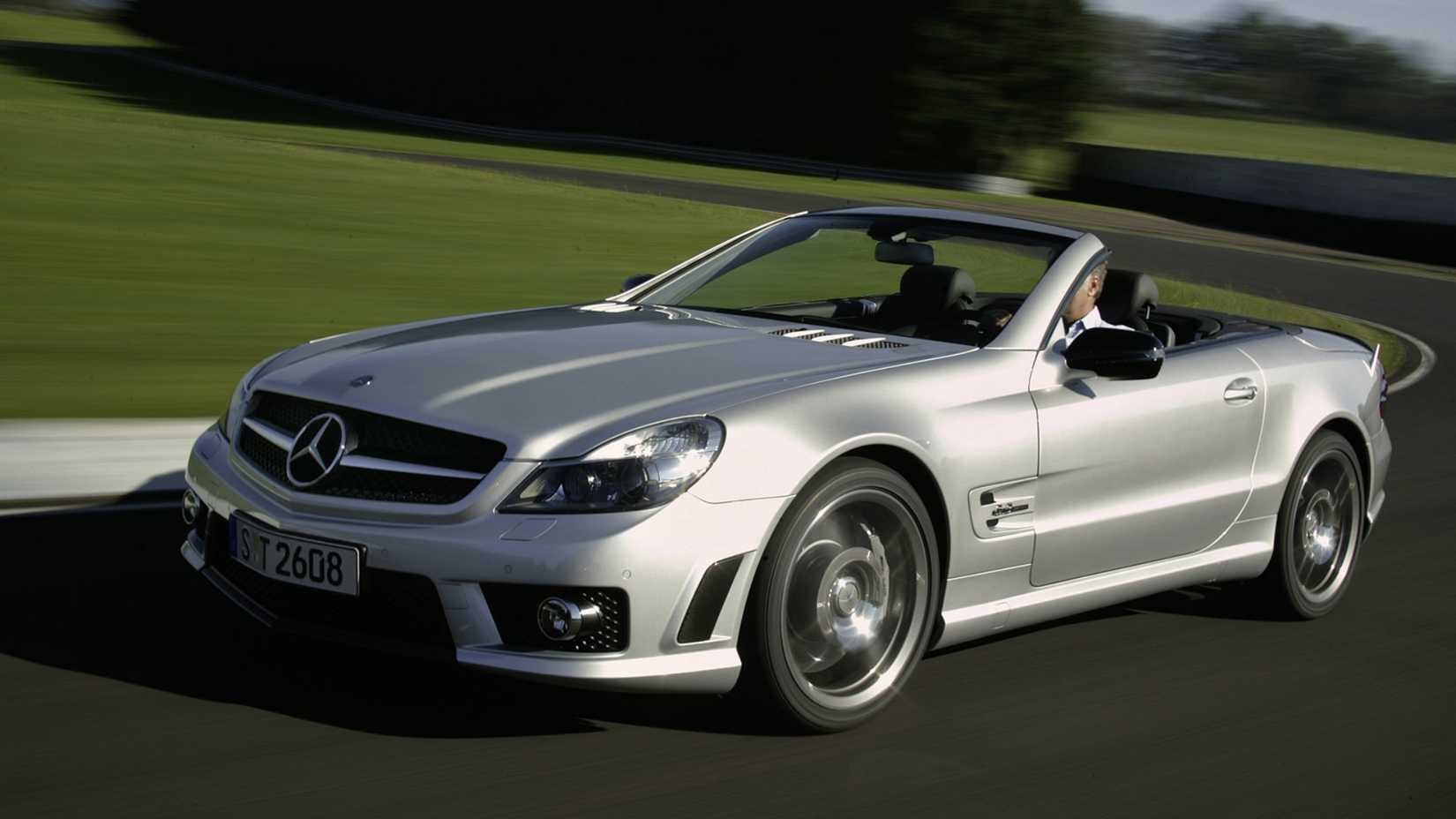 2009 mercedes-benz sl 63 amg front silver