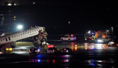 Pilots killed as plane crashes into fire engine at New York airport