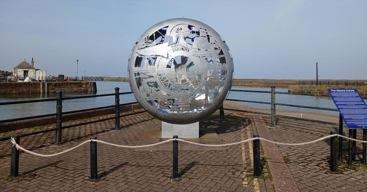 Maryport's iconic Alauna Aurora sculpture has been restored