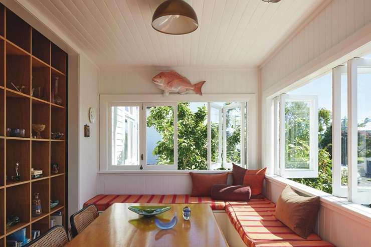 Architect Tim Dorrington and his photographer wife Emma-Jane Hetherington are selling their family home at 72 West End Road, in Auckland's Westmere. Photo / Supplied