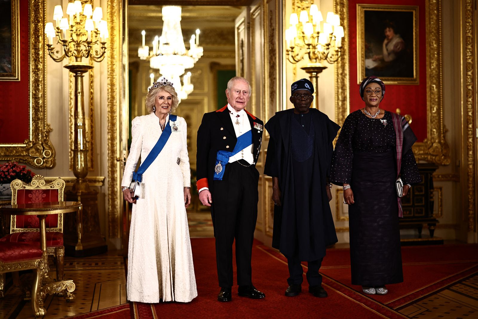Image may contain Charles Prince of Wales Bola Ahmed Tinubu Person Adult and Wedding