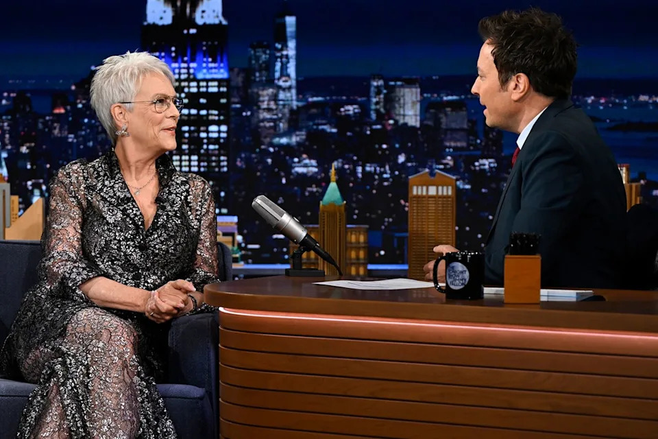 Jamie Lee Curtis and Jimmy Fallon on 'The Tonight Show' on March 4Credit: Todd Owyoung/NBC