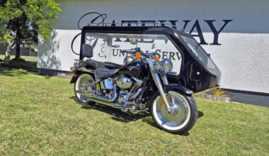 SunLive - Harley hearse offers one last ride in style