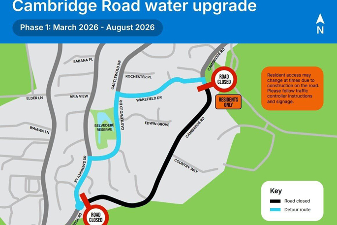 SunLive - Cambridge Rd to close for Tauranga water upgrade