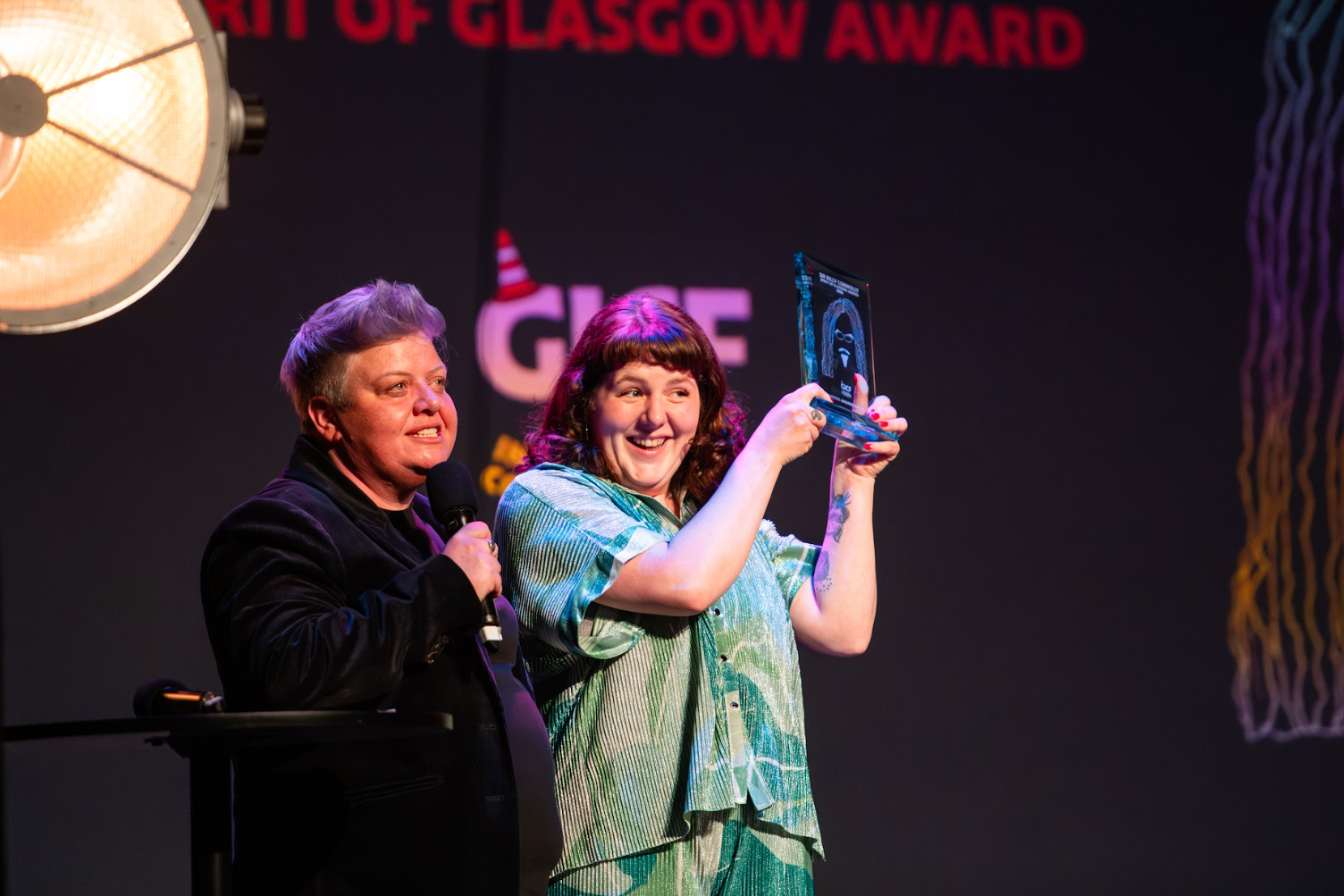 Amanda Dwyer was handed the trophy by host Susie McCabe