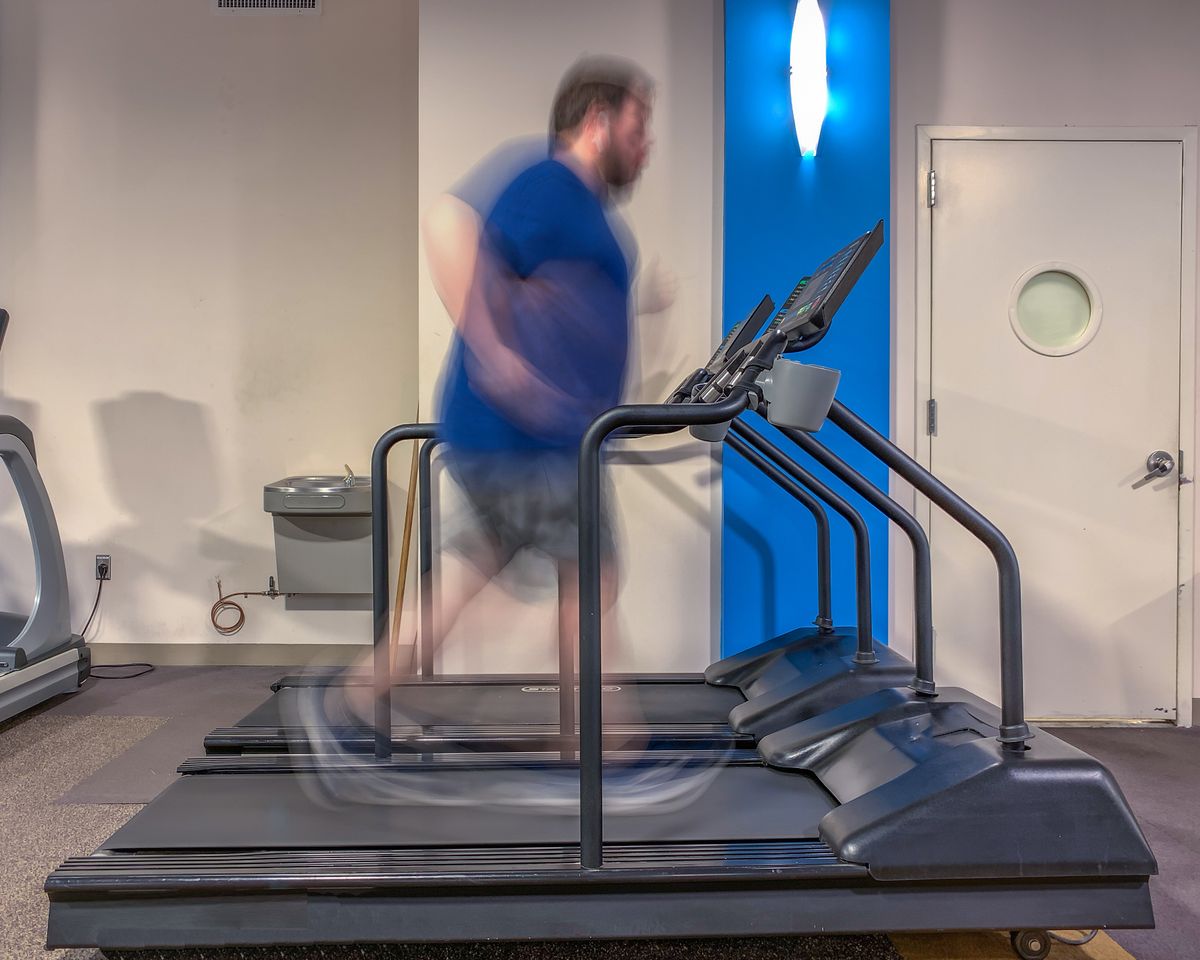 Man on treadmill
