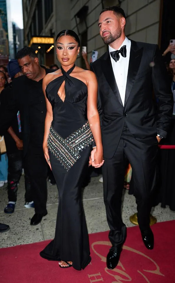 Megan Thee Stallion and Klay Thompson hold hands at the Pete & Thomas Foundation Gala on July 16, 2025 in New York City.Credit: Getty Images