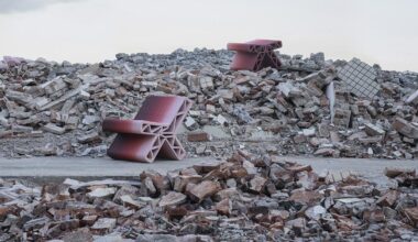 3D printed street furniture recycles concrete and brick waste