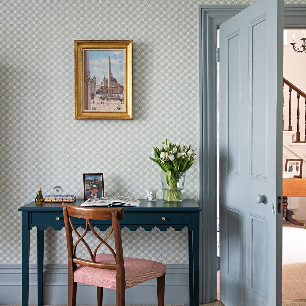 a table with a vase of flowers