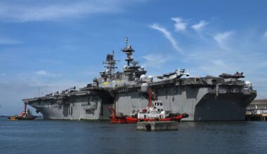 Assault ship arrives in Middle East as US weighs Iran ground troop deployment