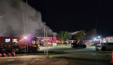 Large Palmerston North fire contained at warehouse, locals warned to keep windows shut