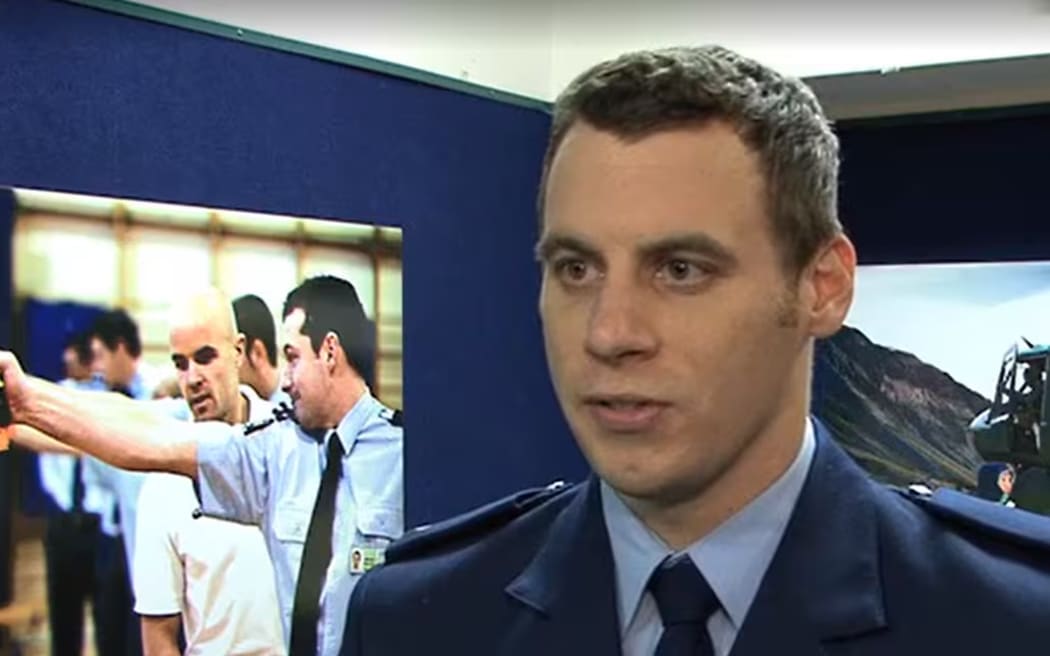 Sam Sweetman when he graduated from the Royal New Zealand Police College in Porirua in 2014.