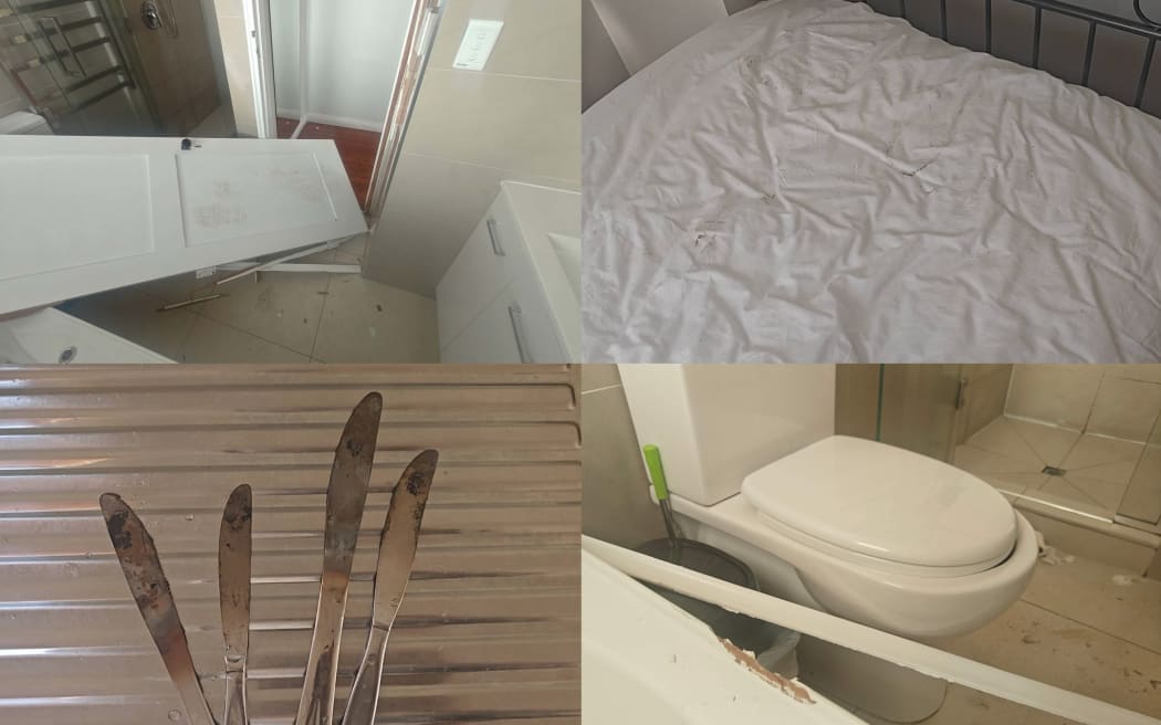 The interior of a house on Phyllis St, Mt Albert, Auckland after a big party on Friday, 27 Mar 2026.