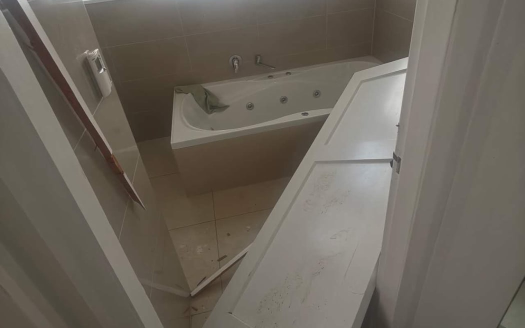 A short-rental property on Phyllis St, Mt Albert, Auckland was damaged after a big party.